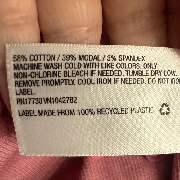 a new day Women’s Size Large Mauve Short Sleeve Crew Neck Ribbed T-Shirt Top - Picture 11 of 11